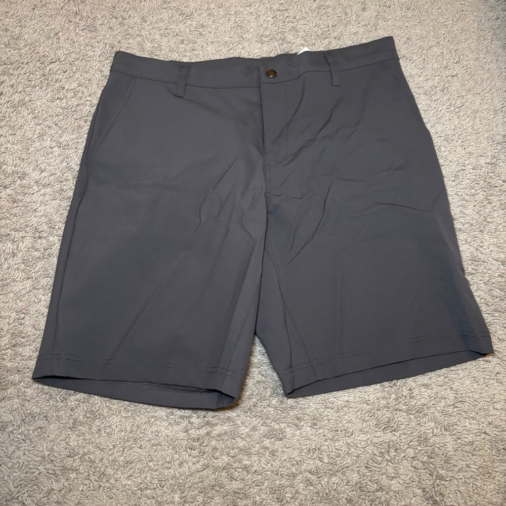 State and Liberty Men Athletic Fit 4-Way Stretch Shorts Grey 36 Golf Performance